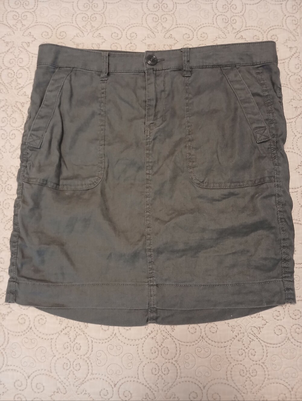 Liverpool Women's Olive Green Casual Utility Skirt Size 6/28
